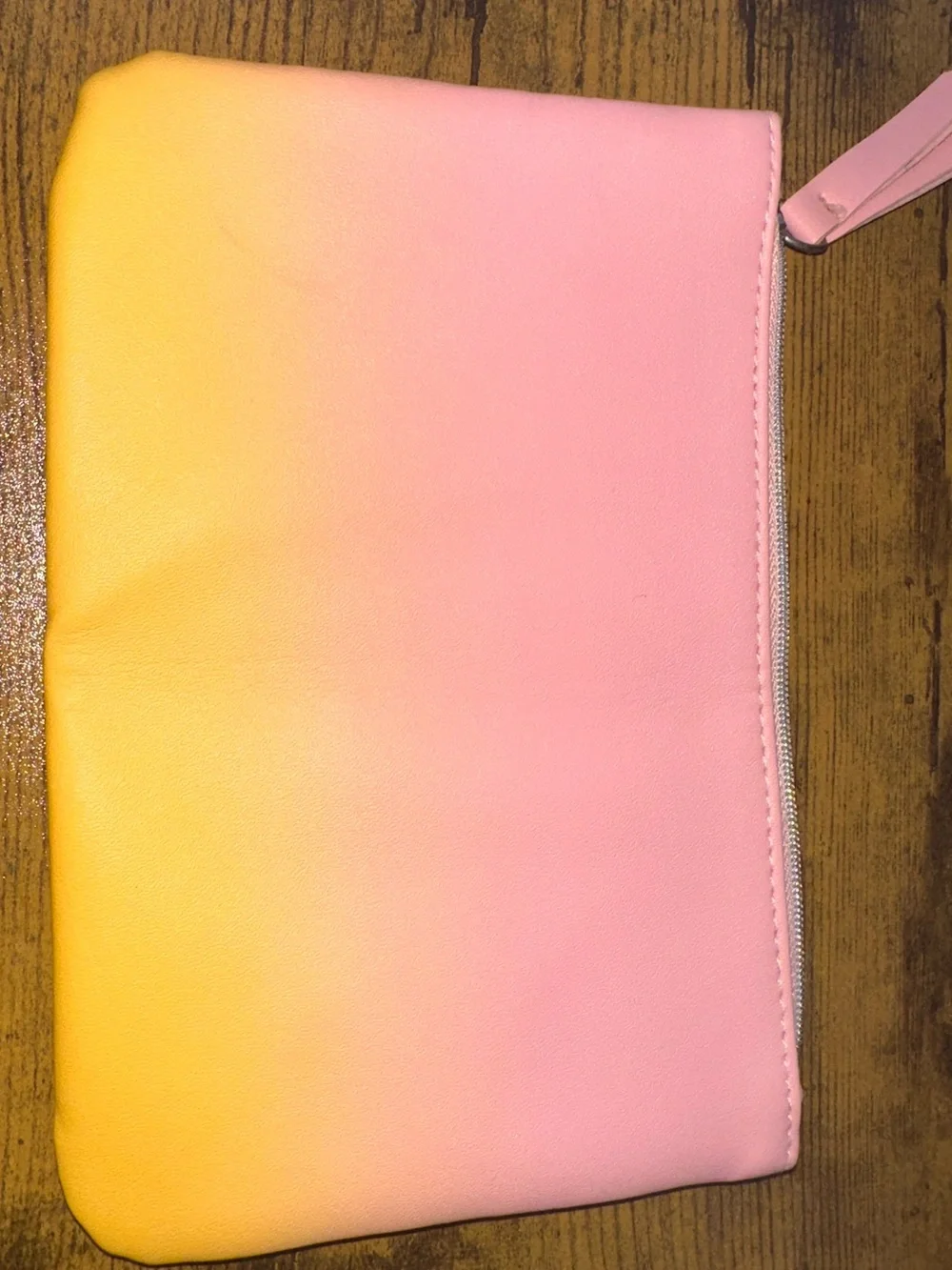 Pink and Yellow Ombre Women's Zip Pouch